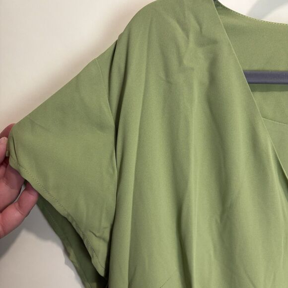 41 Hawthorn Stitch Fix Short Sleeve Dress Size 3X Womens Sage Green NWT - Picture 5 of 9